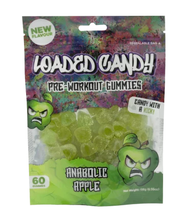 Loaded Candy Pre Workout Gummies - Green Apple [60 Gummies]