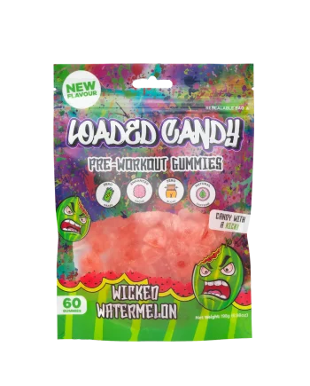 Loaded Candy Pre Workout Gummies - Watermelon [60 Gummies]